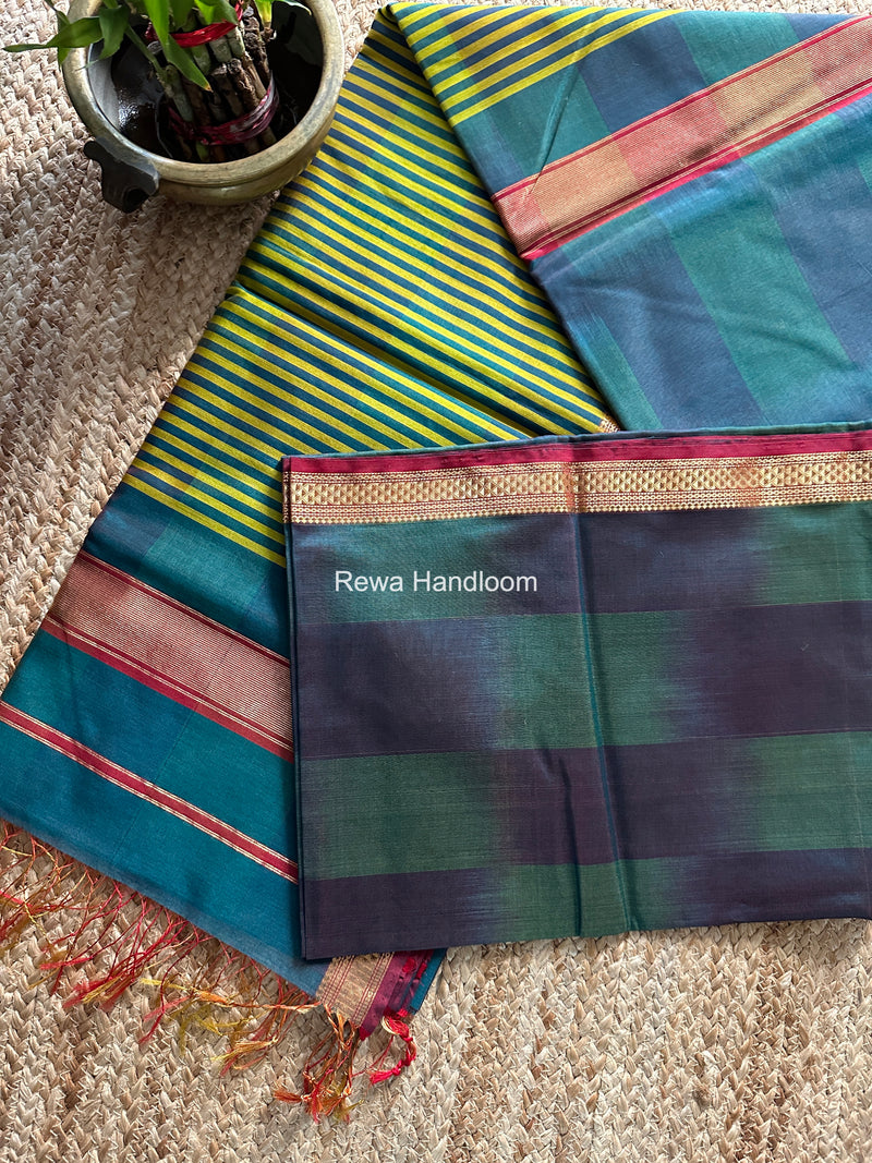 Maheshwari Morpankhi Shaded Plain Saree ZSP04