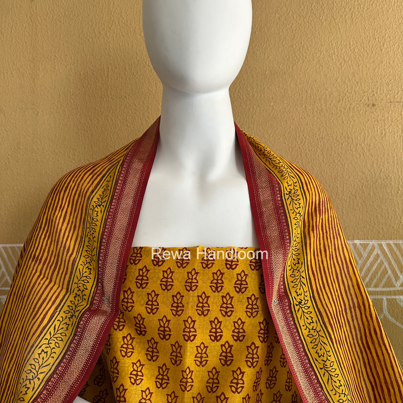 Maheshwari Yellow Bagh Print Suit BSP0203