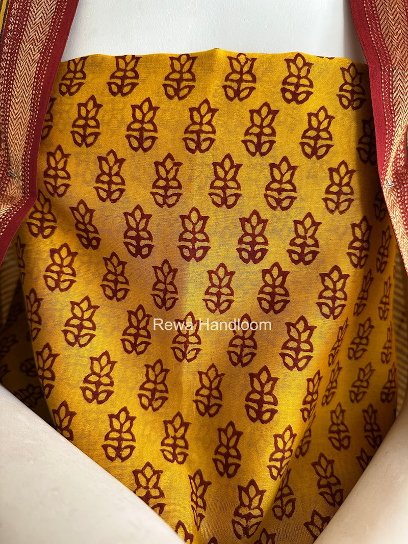 Maheshwari Yellow Bagh Print Suit BSP0203