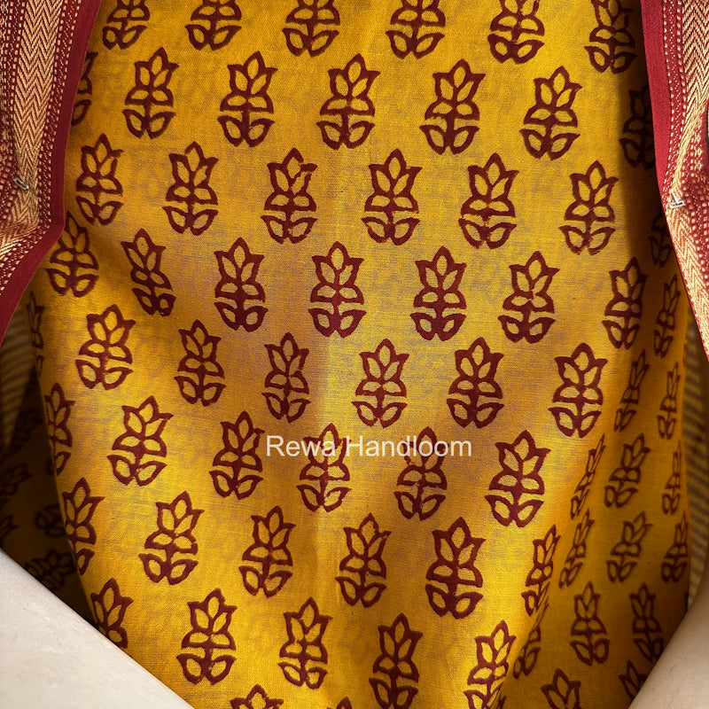 Maheshwari Yellow Bagh Print Suit BSP0203