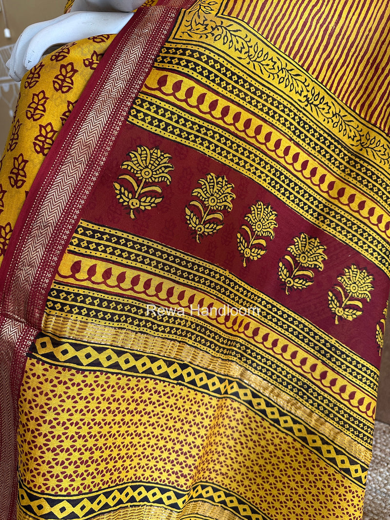 Maheshwari Yellow Bagh Print Suit BSP0203
