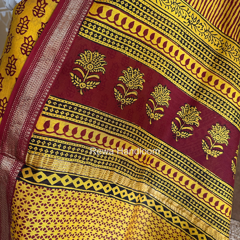 Maheshwari Yellow Bagh Print Suit BSP0203