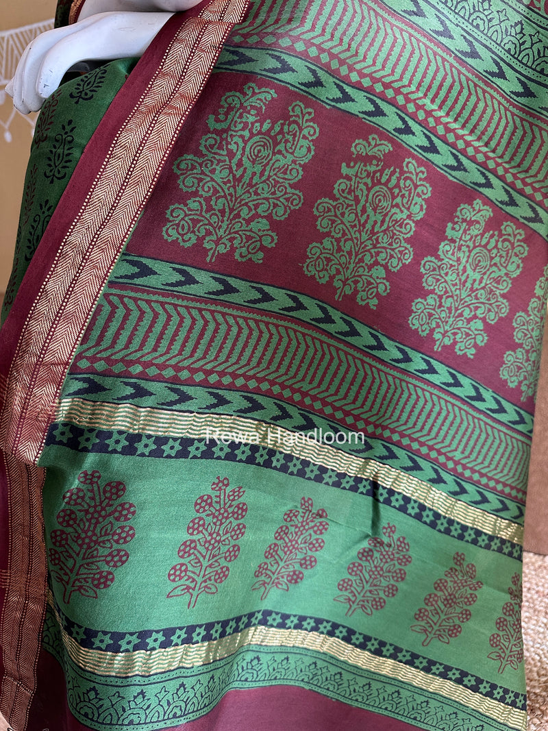 Maheshwari Green Bagh Print Suit BSP0204