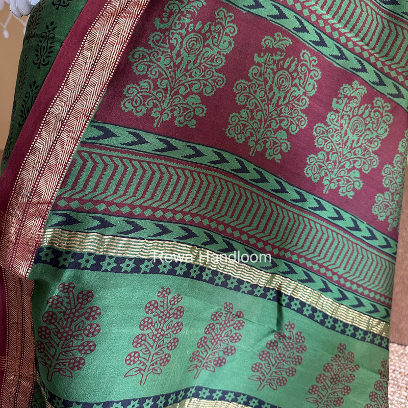 Maheshwari Green Bagh Print Suit BSP0204