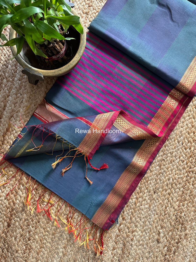 Maheshwari Shaded Plain Saree