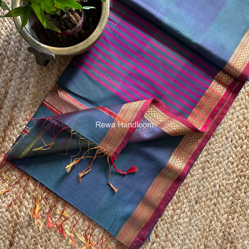 Maheshwari Shaded Plain Saree