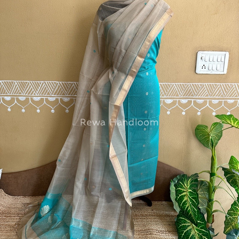 Maheshwari Katan Motifs Top Dupatta Sets