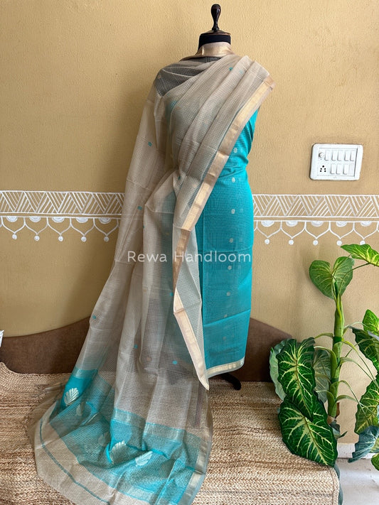 Maheshwari Katan Motifs Top Dupatta Sets
