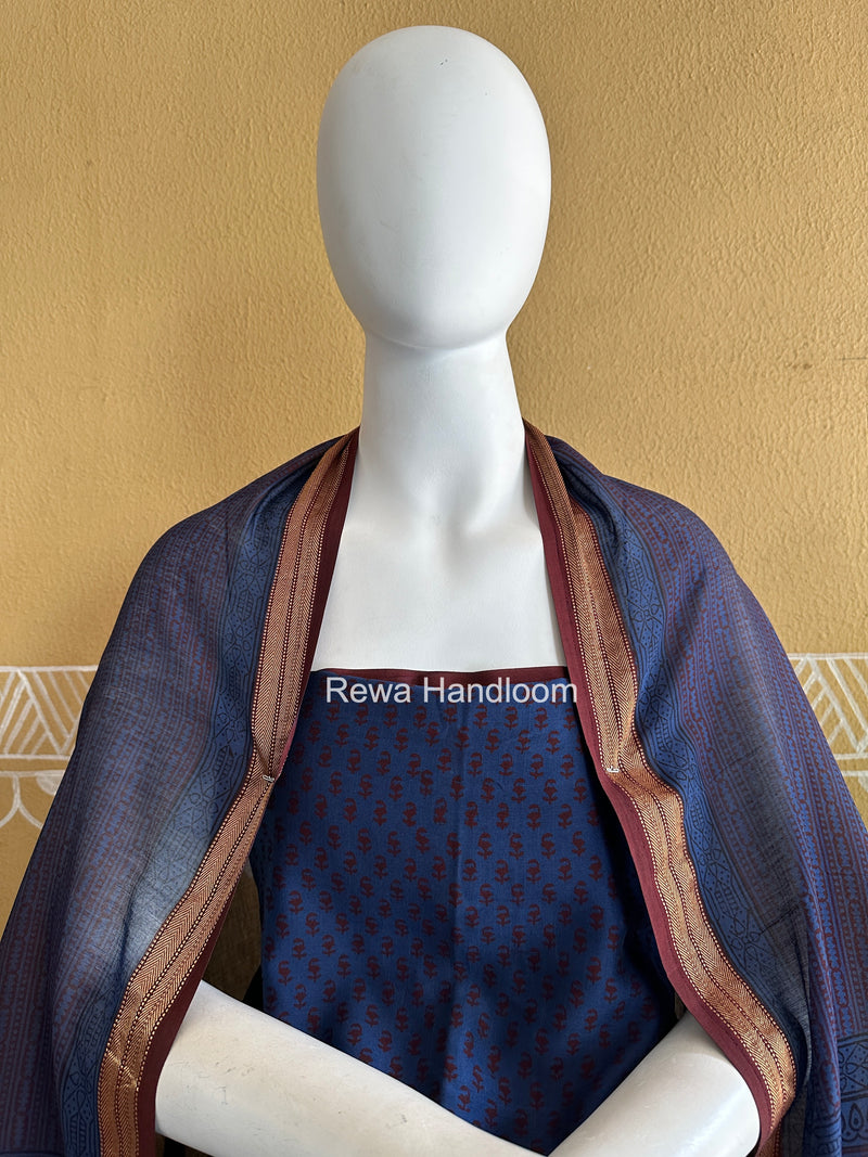 Maheshwari Blue Bagh Print Suit BSP0201