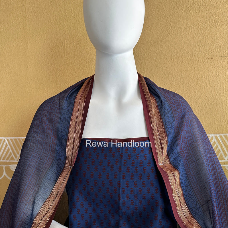 Maheshwari Blue Bagh Print Suit BSP0201