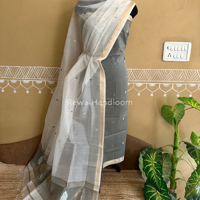 Maheshwari Katan Motifs Top Dupatta Sets
