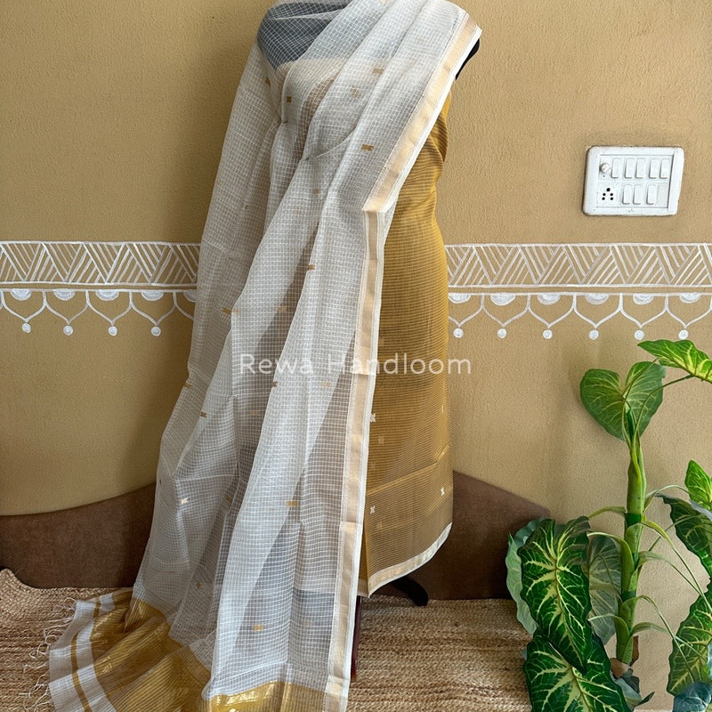 Maheshwari Katan Motifs Top Dupatta Sets