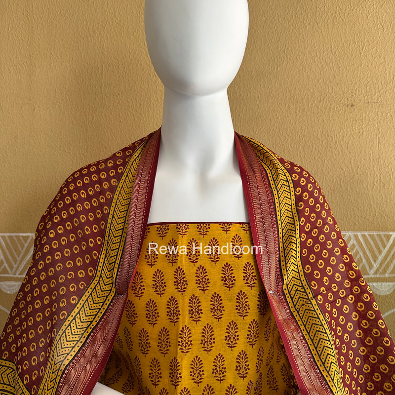 Maheshwari Yellow Bagh Print Suit BSP0198