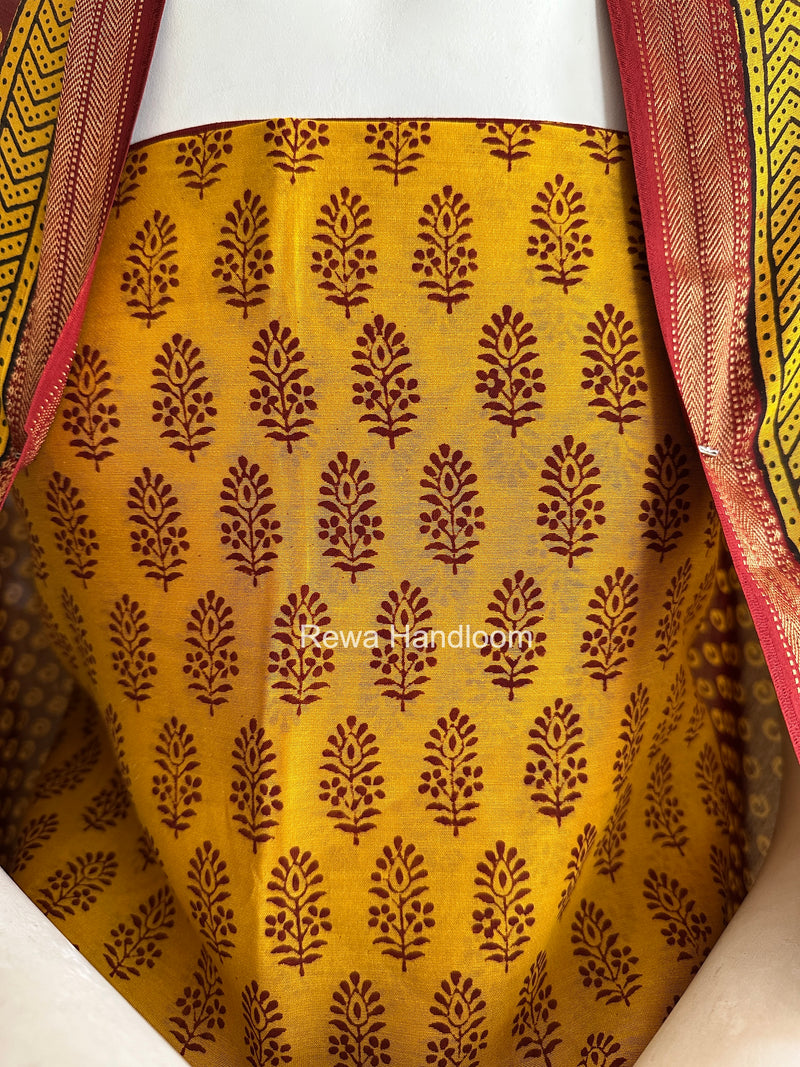 Maheshwari Yellow Bagh Print Suit BSP0198