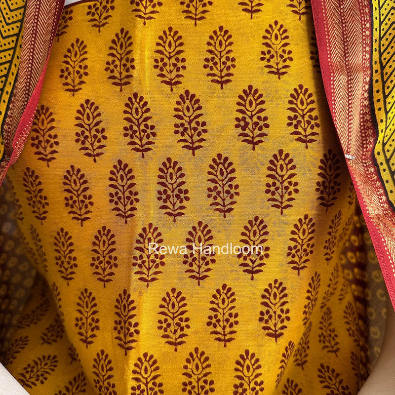 Maheshwari Yellow Bagh Print Suit BSP0198