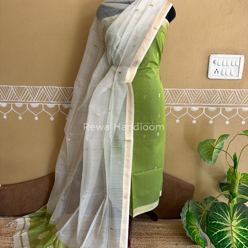 Maheshwari Katan Motifs Top Dupatta Sets