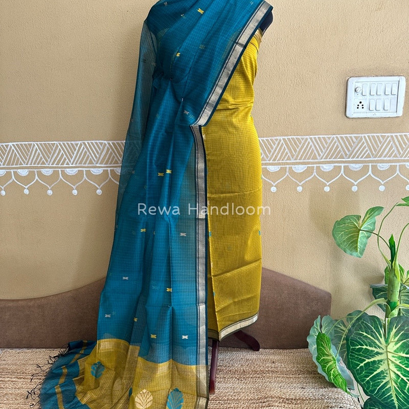 Maheshwari Katan Motifs Top Dupatta Sets
