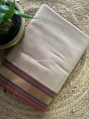 Exclusive Maheshwari Zari Border Saree