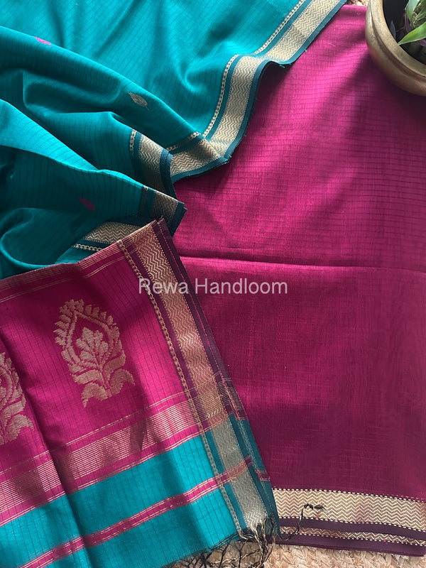 Maheshwari Motifs Top-Dupatta Set