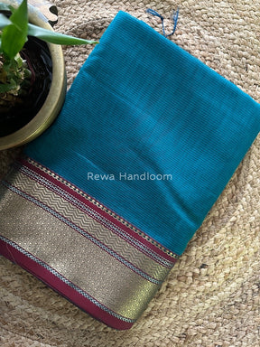 Exclusive Maheshwari Zari Border Saree