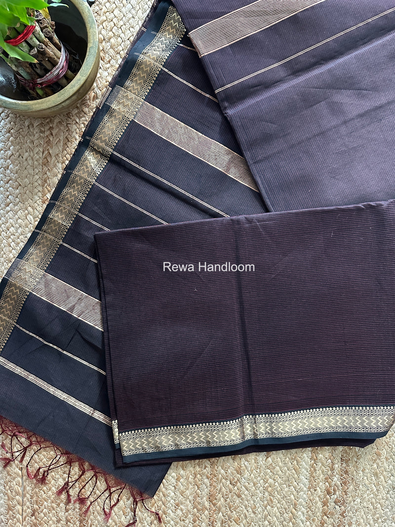 Maheshwari Brown Rasta Lehar Saree RL037