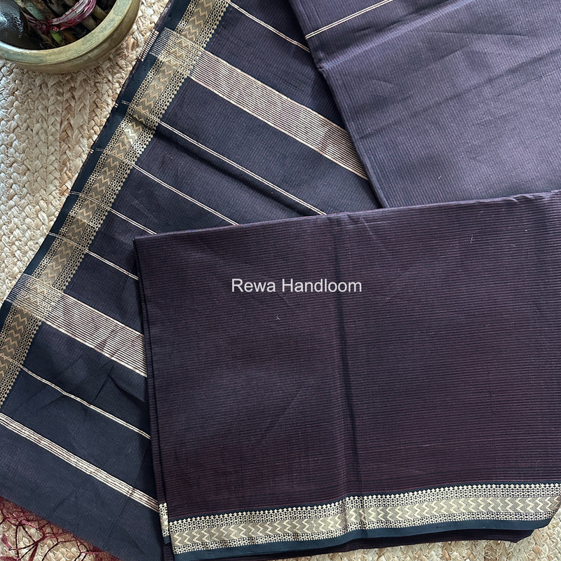 Maheshwari Brown Rasta Lehar Saree RL037