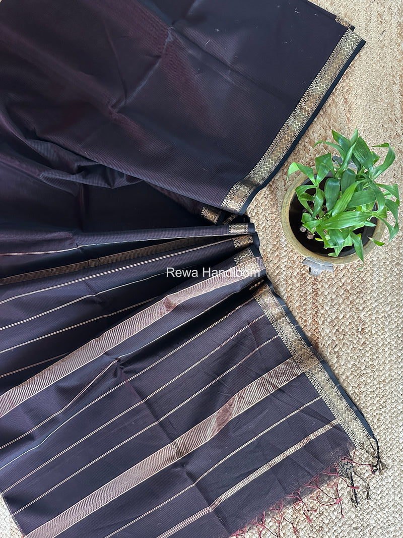 Maheshwari Brown Rasta Lehar Saree RL037