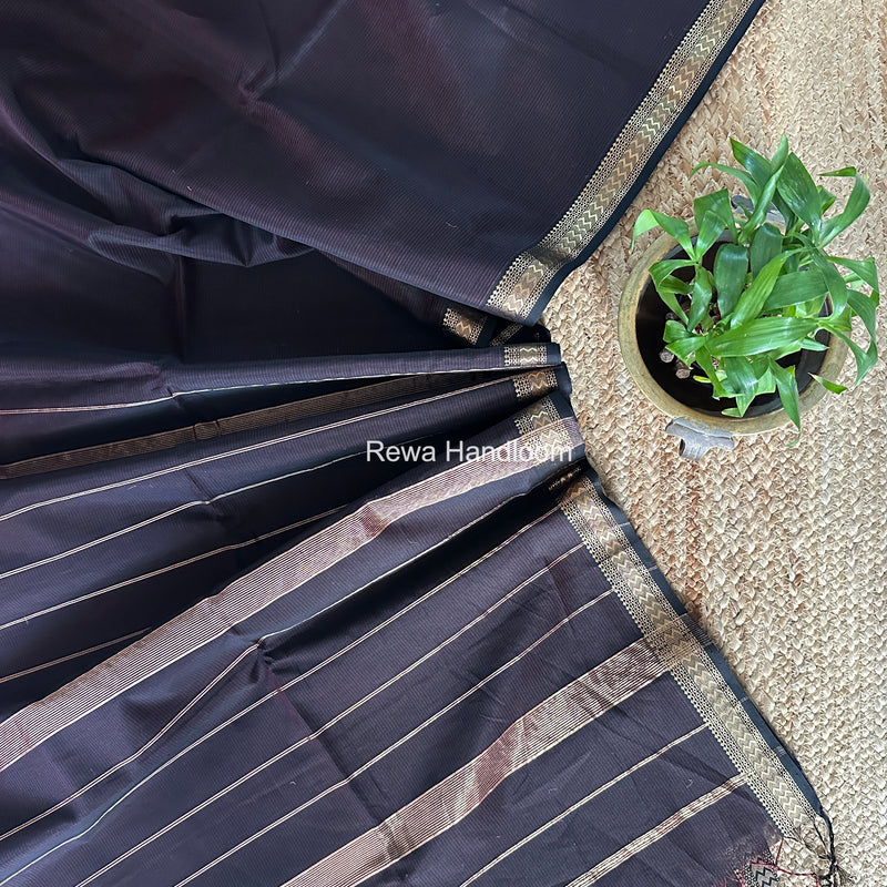 Maheshwari Brown Rasta Lehar Saree RL037