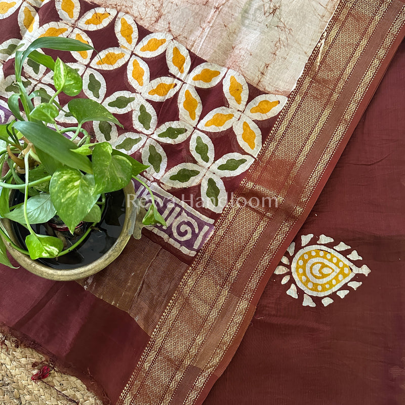 Maheshwari Batik Printed Dress Material
