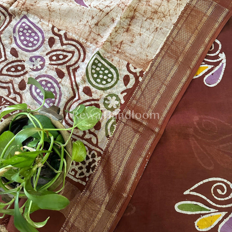 Maheshwari Batik Printed Dress Material
