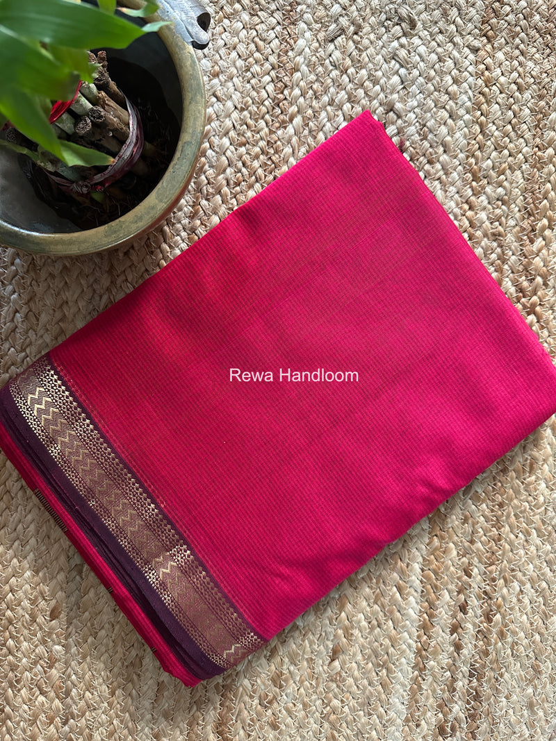 Maheshwari Rani Pink Rasta Lehar Saree RL036