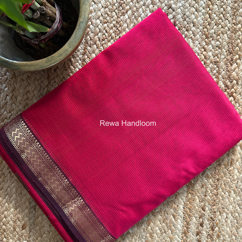 Maheshwari Rani Pink Rasta Lehar Saree RL036