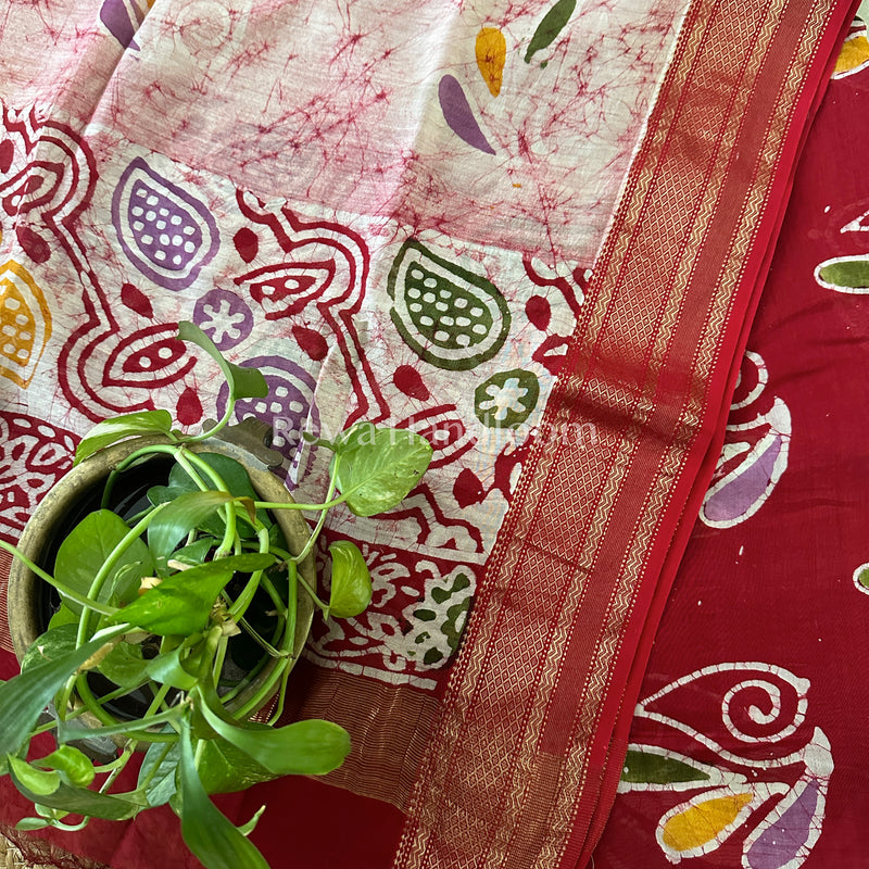 Maheshwari Batik Printed Dress Material