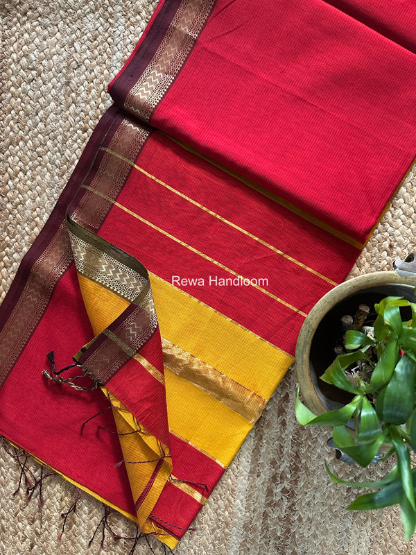 Maheshwari Rasta Lehar Saree