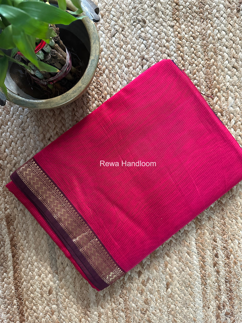 Maheshwari Rani Pink Rasta Lehar Saree RL040
