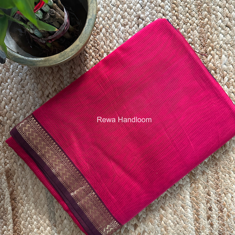 Maheshwari Rani Pink Rasta Lehar Saree RL040