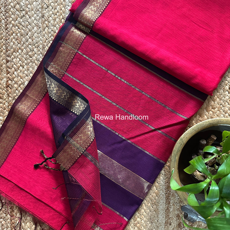 Maheshwari Rasta Lehar Saree