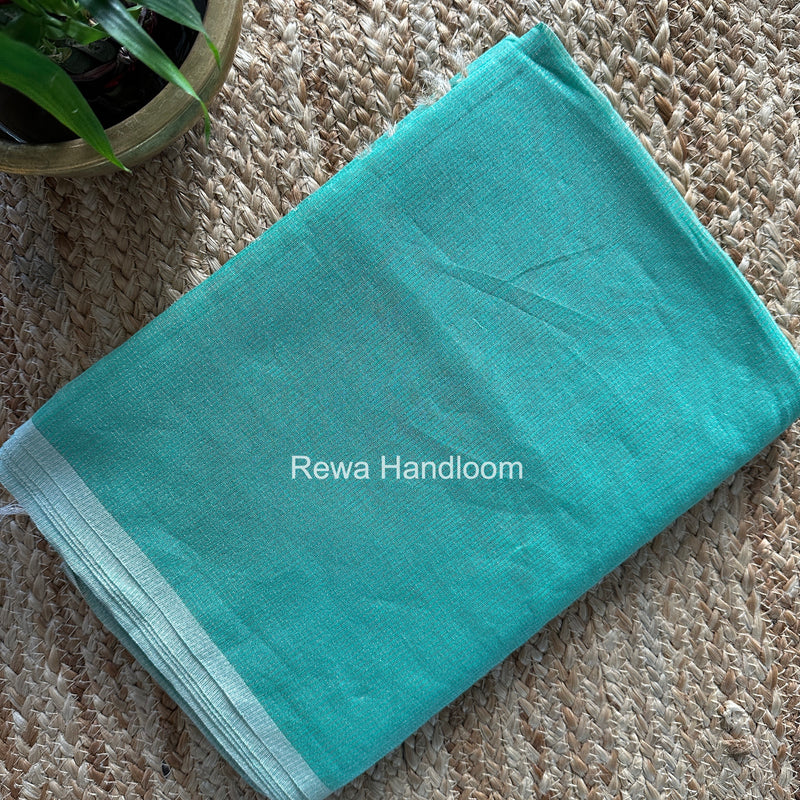 Maheshwari Aqua Green Tissue Silk Saree TCB0062
