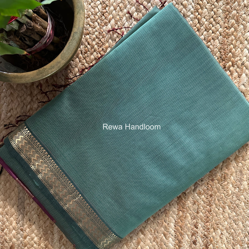 Maheshwari Teal Green Rasta Lehar Saree RL031