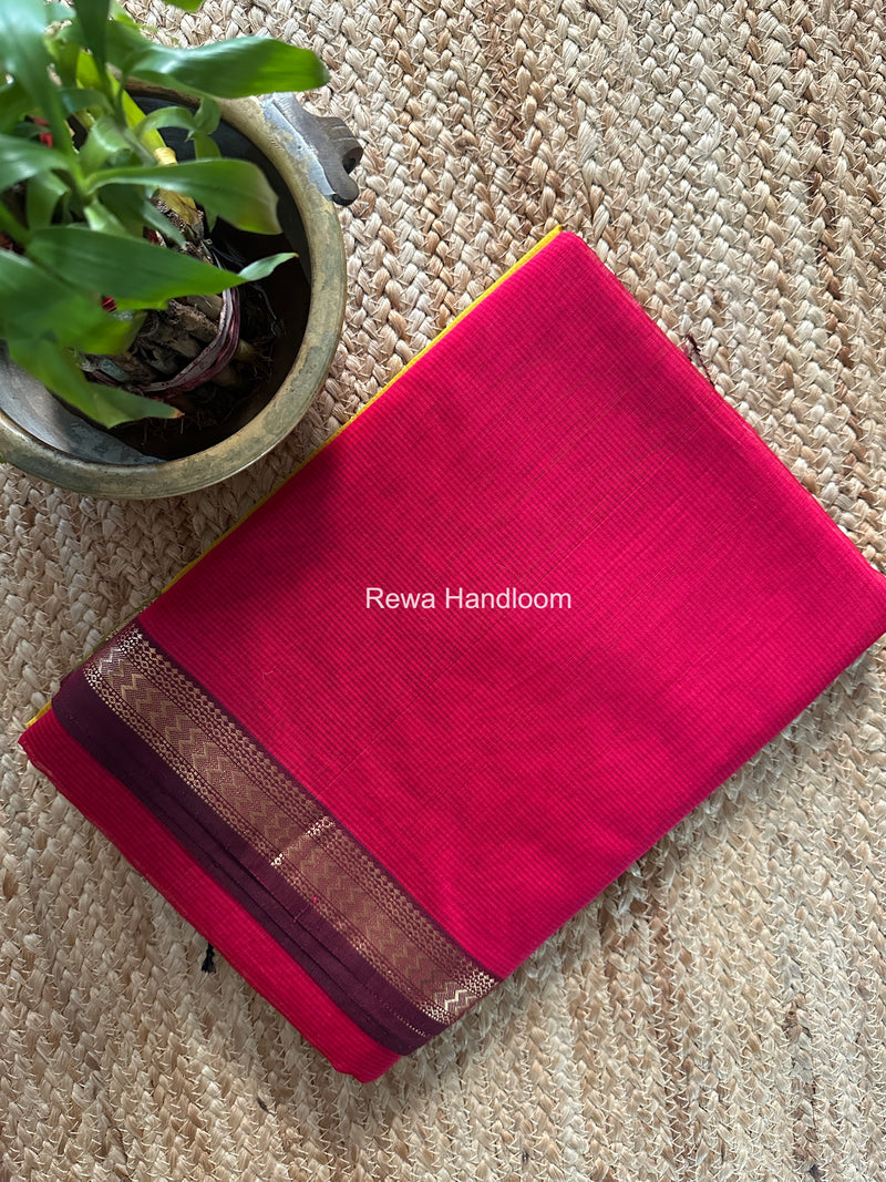 Maheshwari Rani Pink Rasta Lehar Saree RL038