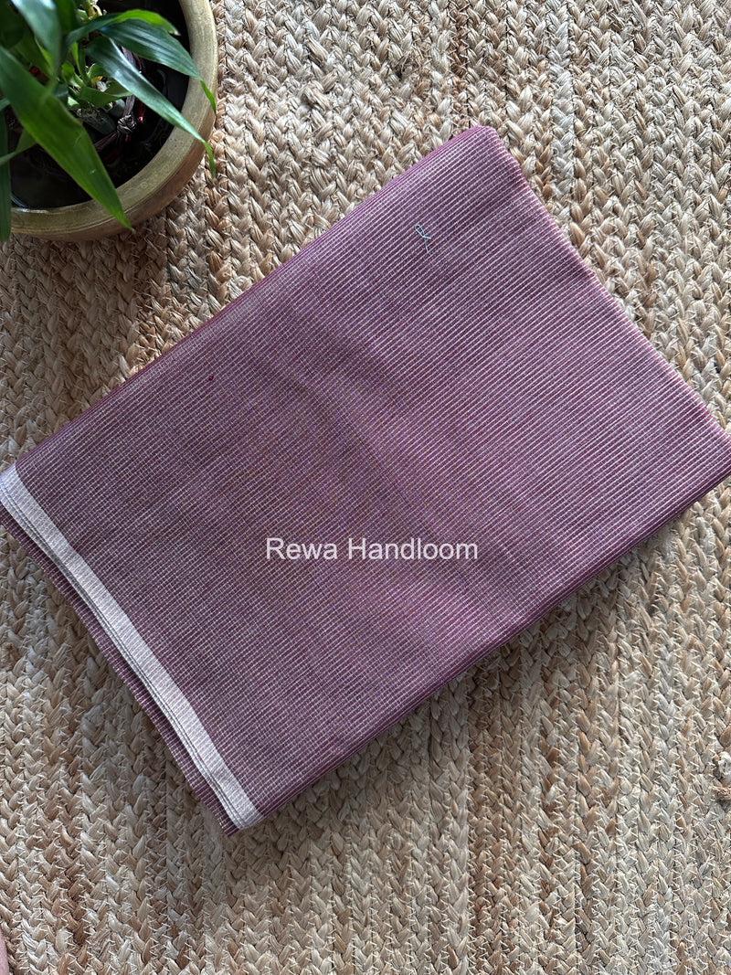 Maheshwari Purple Tissue Silk Saree TCB0058