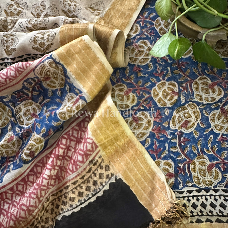 Maheshwari Bagru Printed Dress Material