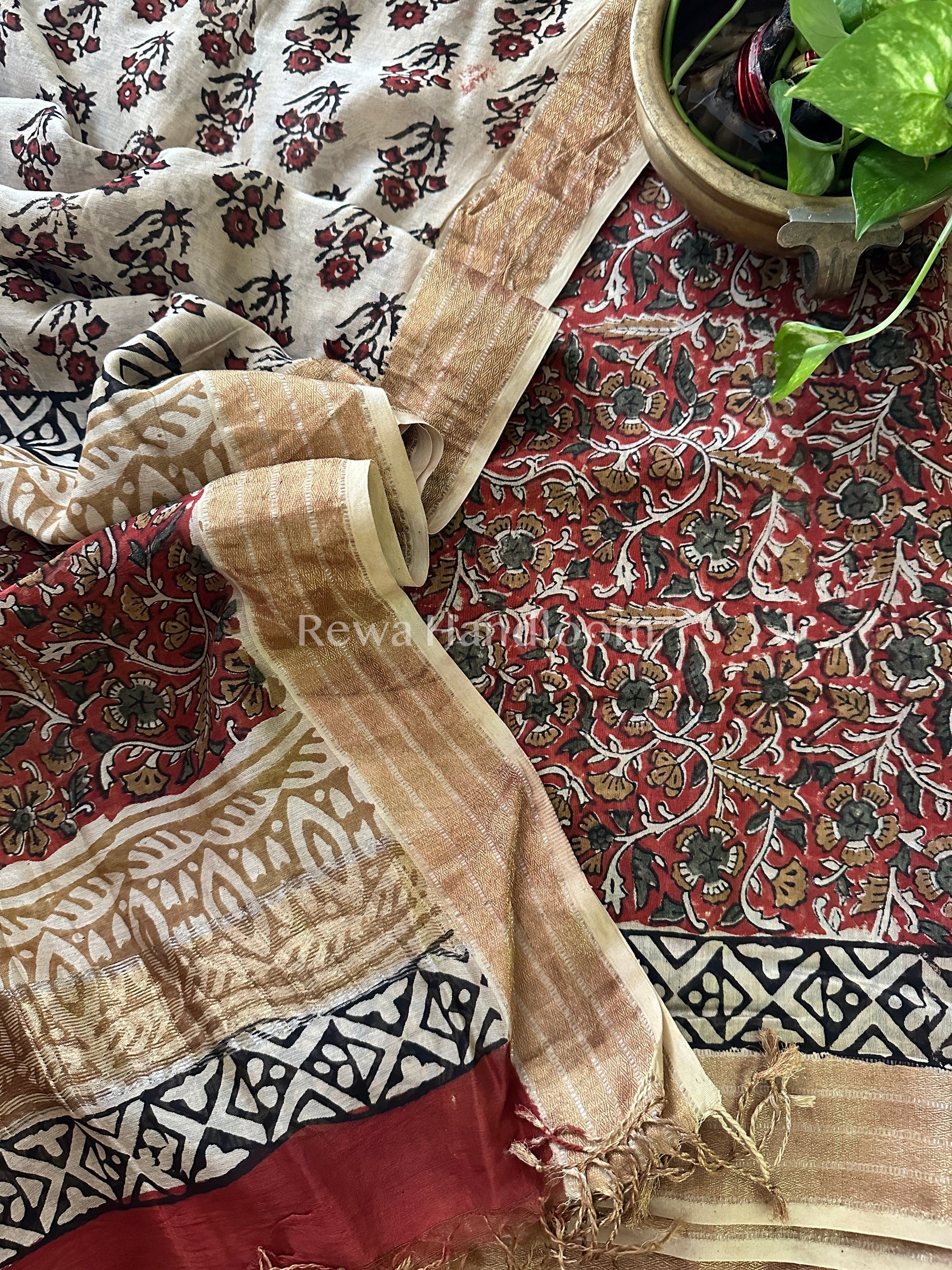 Maheshwari Bagru Printed Dress Material