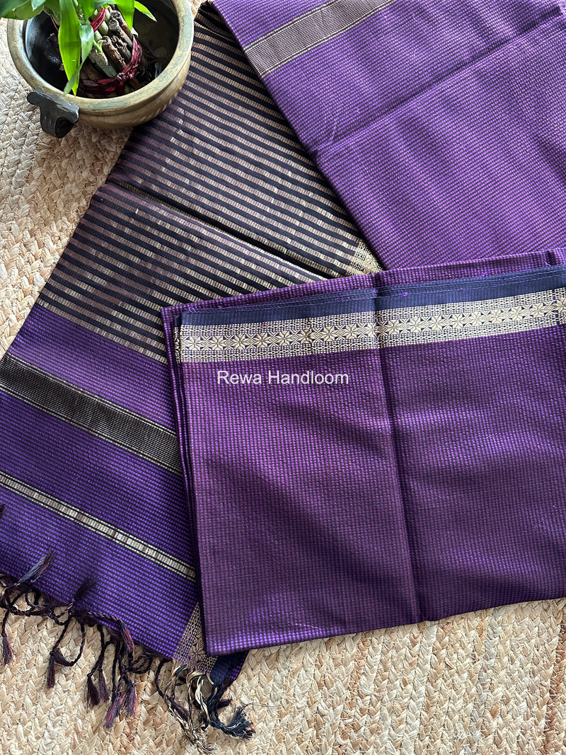 Maheshwari Violet Garbha Reshami Silk Saree GS338