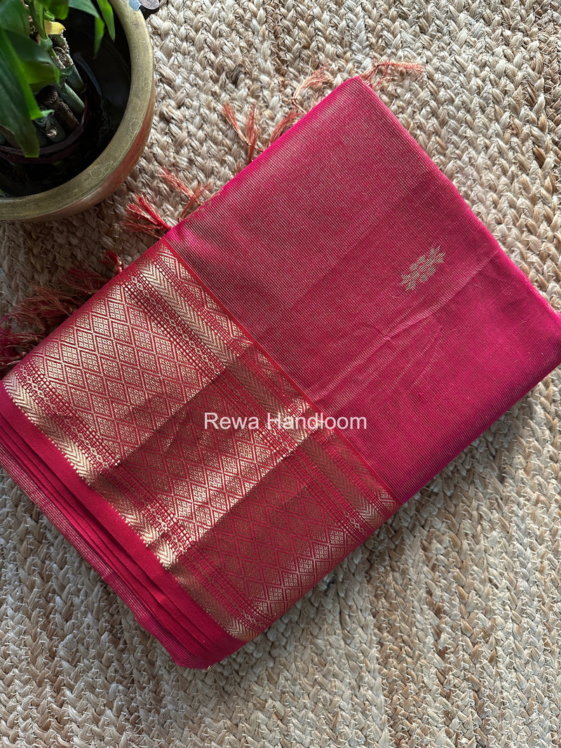 Maheshwari Rani Pink Tissue Rich Pallu Saree THP036