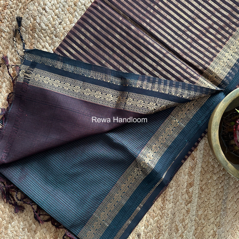 Maheshwari Green Garbha Reshami Silk Saree GS208