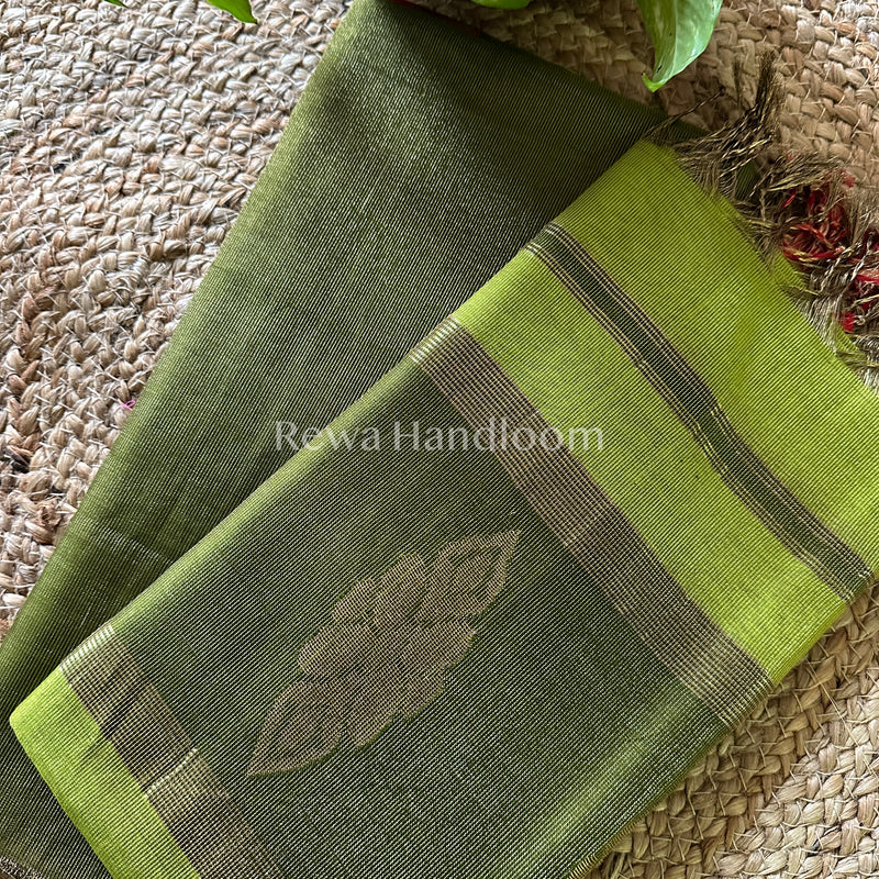 Maheshwari Green-Parrot Green Tissue Buta Dress Material TPT02