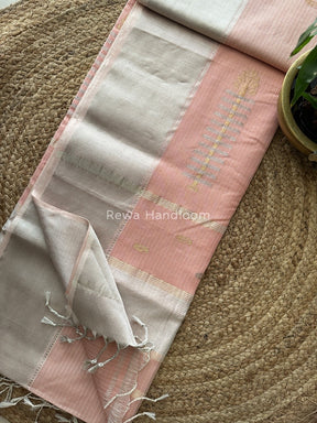 Exclusive Maheswari Peach Silver Butti Buta Saree SBP014