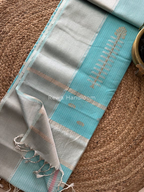 Exclusive Maheswari Sea Green Silver Butti Buta Saree SBP011