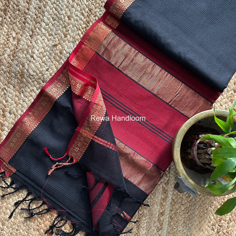 Maheshwari Garbha Reshami Silk Saree